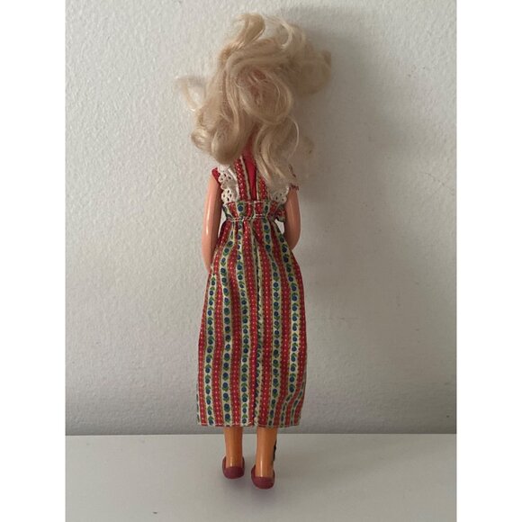 1973 Mattel SUNSHINE FAMILY MOM DAD Dolls Red Floral Dress Blue Overalls Vintage - Picture 6 of 16